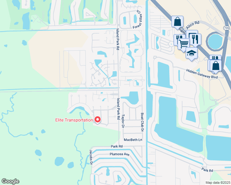 map of restaurants, bars, coffee shops, grocery stores, and more near 6296 Sugar Bush Lane in Fort Myers