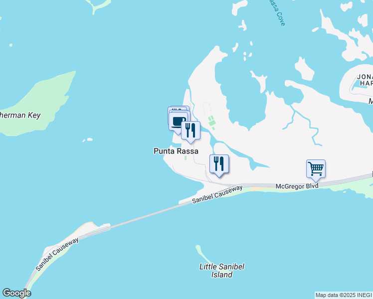 map of restaurants, bars, coffee shops, grocery stores, and more near 17260 Harbour Pointe Drive in Fort Myers