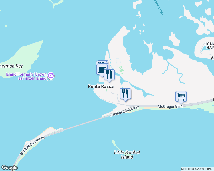 map of restaurants, bars, coffee shops, grocery stores, and more near 17260 Harbour Pointe Drive in Fort Myers