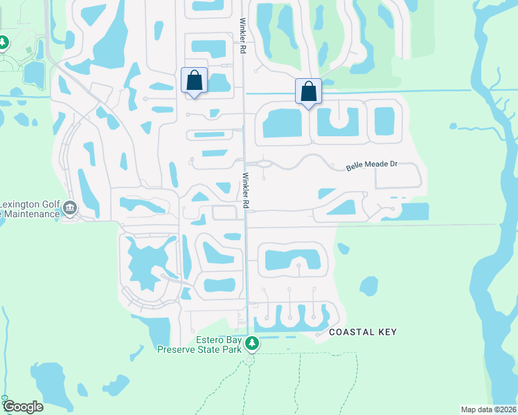 map of restaurants, bars, coffee shops, grocery stores, and more near 8752 Banyan Bay Boulevard in Fort Myers