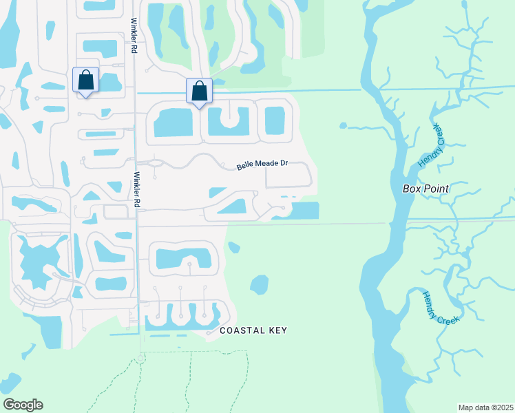 map of restaurants, bars, coffee shops, grocery stores, and more near 8538 Banyan Bay Boulevard in Fort Myers
