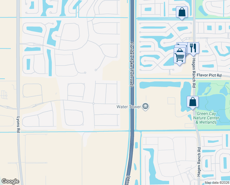 map of restaurants, bars, coffee shops, grocery stores, and more near 12579 Crested Butte Avenue in Boynton Beach