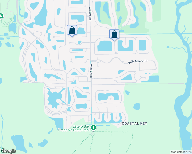 map of restaurants, bars, coffee shops, grocery stores, and more near 8752 Banyan Bay Boulevard in Fort Myers