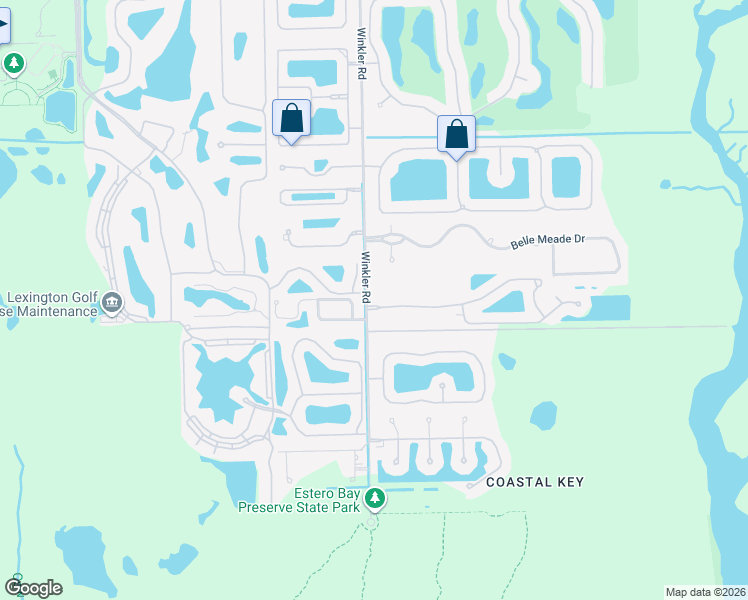 map of restaurants, bars, coffee shops, grocery stores, and more near 8752 Banyan Bay Boulevard in Fort Myers