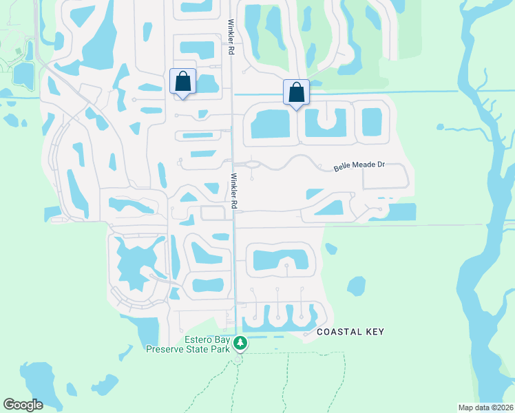 map of restaurants, bars, coffee shops, grocery stores, and more near 8720 Banyan Bay Boulevard in Fort Myers