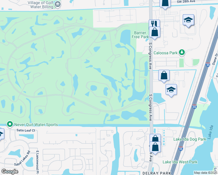 map of restaurants, bars, coffee shops, grocery stores, and more near Eastgate Lane in Boynton Beach