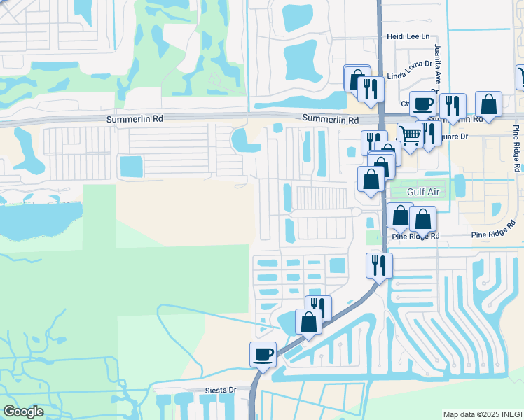 map of restaurants, bars, coffee shops, grocery stores, and more near 26 Oneida Drive in Fort Myers Beach