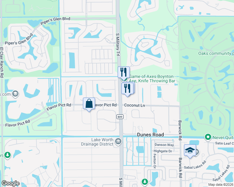 map of restaurants, bars, coffee shops, grocery stores, and more near 12269 Colony Preserve Drive in Boynton Beach