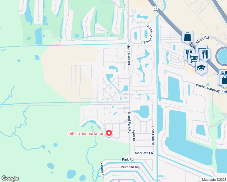 map of restaurants, bars, coffee shops, grocery stores, and more near 6517 Royal Woods Drive in Fort Myers