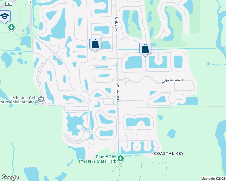 map of restaurants, bars, coffee shops, grocery stores, and more near 8801 King Lear Court in Fort Myers