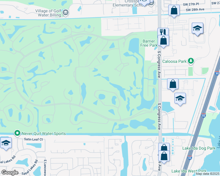 map of restaurants, bars, coffee shops, grocery stores, and more near Eastgate Lane in Boynton Beach