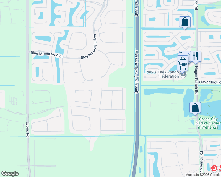map of restaurants, bars, coffee shops, grocery stores, and more near 8263 Arabian Range Road in Boynton Beach