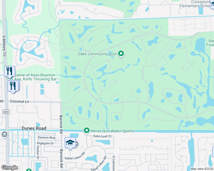 map of restaurants, bars, coffee shops, grocery stores, and more near 35 Estate Drive in Boynton Beach