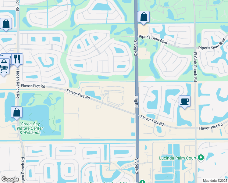 map of restaurants, bars, coffee shops, grocery stores, and more near 6753 Heritage Grande in Boynton Beach