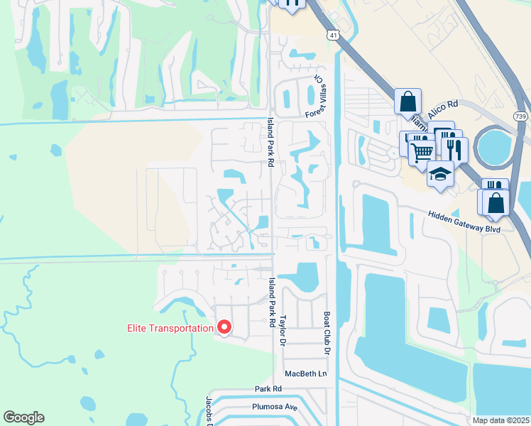 map of restaurants, bars, coffee shops, grocery stores, and more near 6325 Royal Woods Drive in Fort Myers