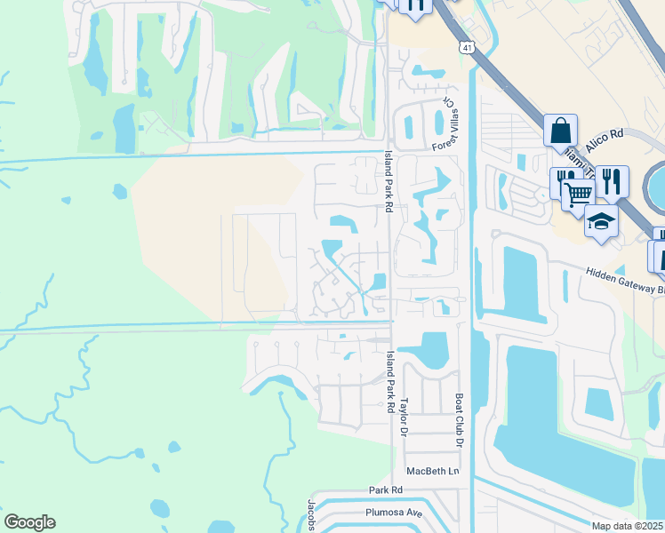 map of restaurants, bars, coffee shops, grocery stores, and more near 6416 Royal Woods Drive in Fort Myers