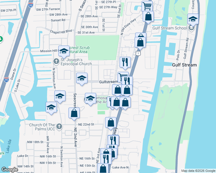 map of restaurants, bars, coffee shops, grocery stores, and more near 428 Tiffany Oaks Way in Boynton Beach