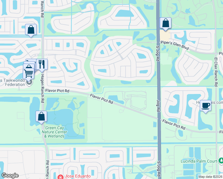 map of restaurants, bars, coffee shops, grocery stores, and more near 6719 Old Farm Trail in Boynton Beach