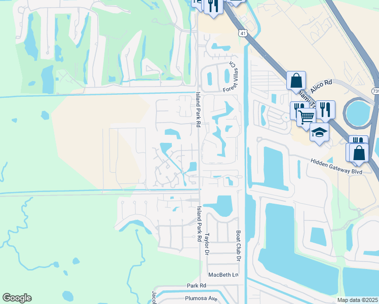 map of restaurants, bars, coffee shops, grocery stores, and more near 6352 Royal Woods Drive in Fort Myers