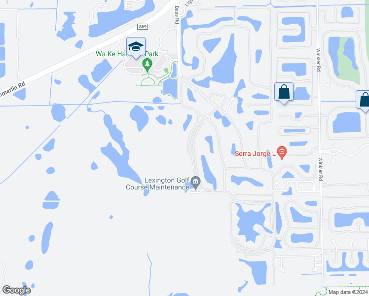 map of restaurants, bars, coffee shops, grocery stores, and more near 16440 Millstone Circle in Fort Myers