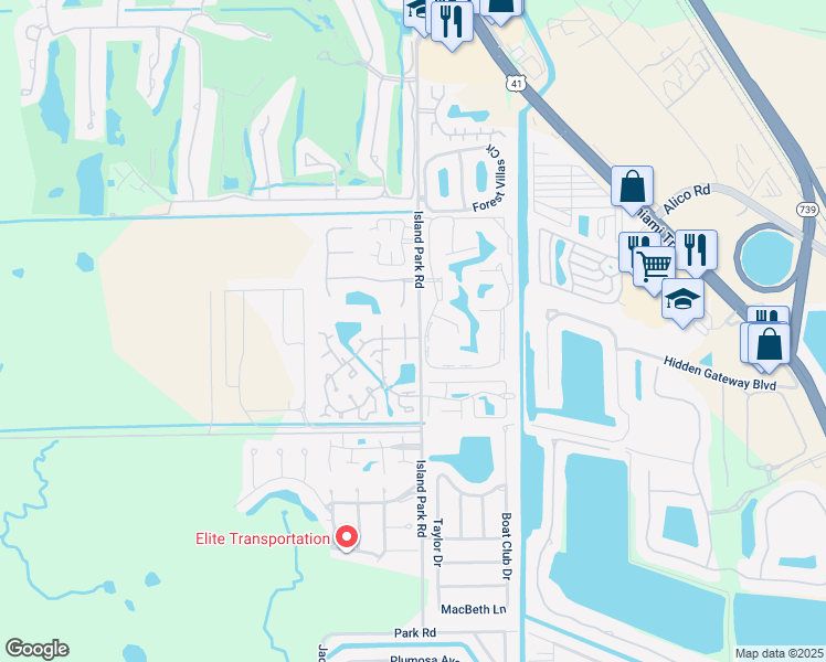 map of restaurants, bars, coffee shops, grocery stores, and more near 6312 Royal Woods Drive in Fort Myers