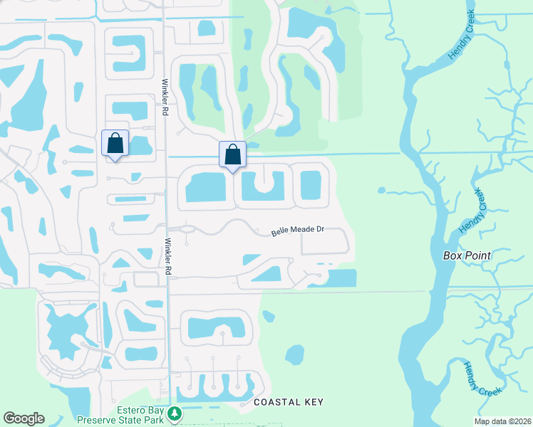 map of restaurants, bars, coffee shops, grocery stores, and more near 8616 Sumner Avenue in Fort Myers