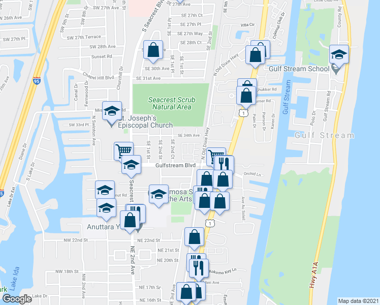 map of restaurants, bars, coffee shops, grocery stores, and more near 3630 Wolf Run Lane in Boynton Beach