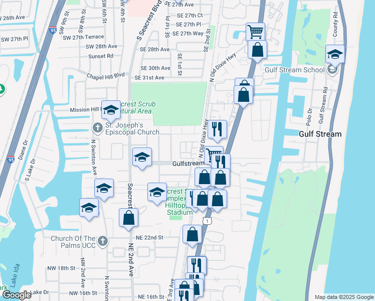 map of restaurants, bars, coffee shops, grocery stores, and more near 3656 Whispering Cypress Lane in Boynton Beach
