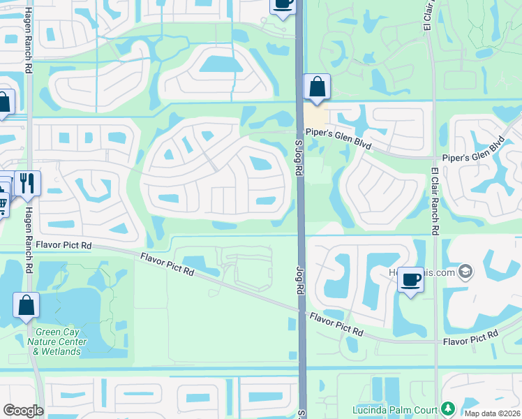 map of restaurants, bars, coffee shops, grocery stores, and more near 6602 Sun River Road in Boynton Beach