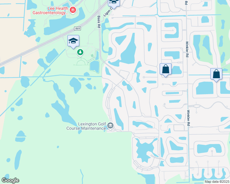map of restaurants, bars, coffee shops, grocery stores, and more near 16411 Millstone Circle in Fort Myers