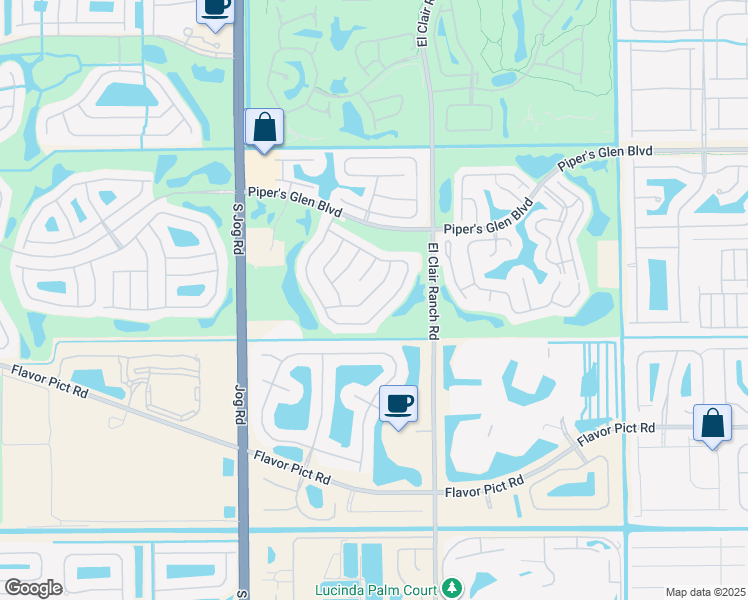 map of restaurants, bars, coffee shops, grocery stores, and more near 6109 Pitch Lane in Boynton Beach