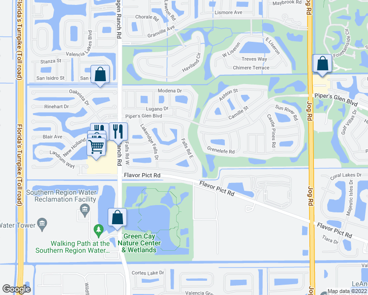 map of restaurants, bars, coffee shops, grocery stores, and more near 7256 Angel Falls Ct in Boynton Beach