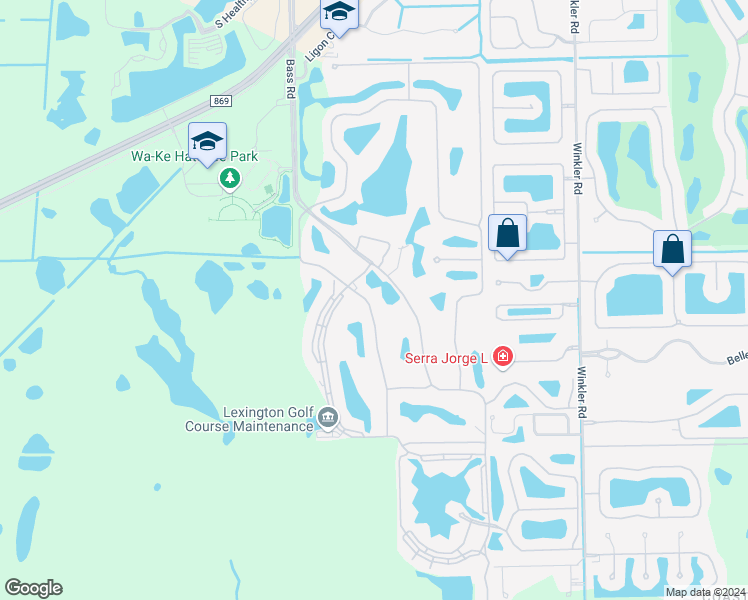 map of restaurants, bars, coffee shops, grocery stores, and more near 9250 Bayberry Bend in Fort Myers