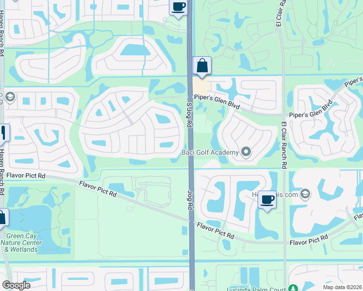 map of restaurants, bars, coffee shops, grocery stores, and more near 6645 Sun River Road in Boynton Beach