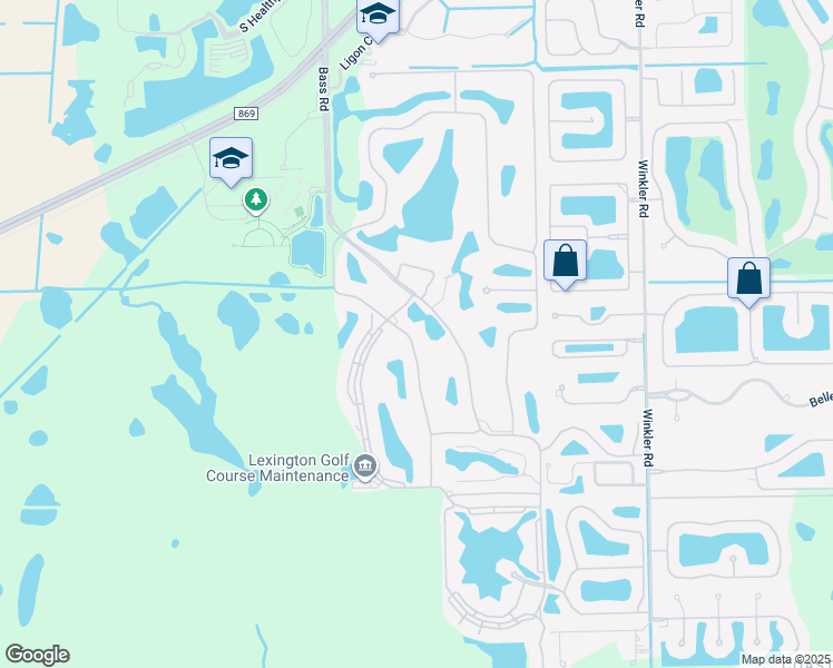 map of restaurants, bars, coffee shops, grocery stores, and more near 9250 Bayberry Bend in Fort Myers
