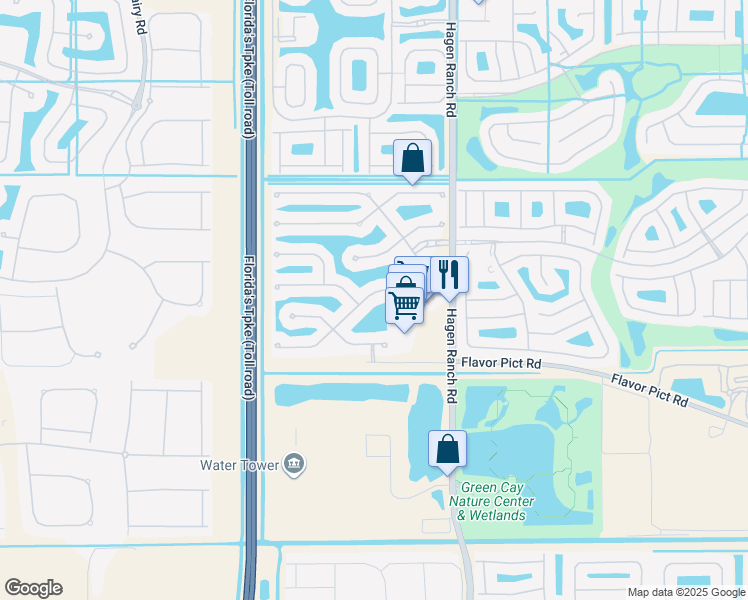 map of restaurants, bars, coffee shops, grocery stores, and more near 7720 New Holland Way in Boynton Beach