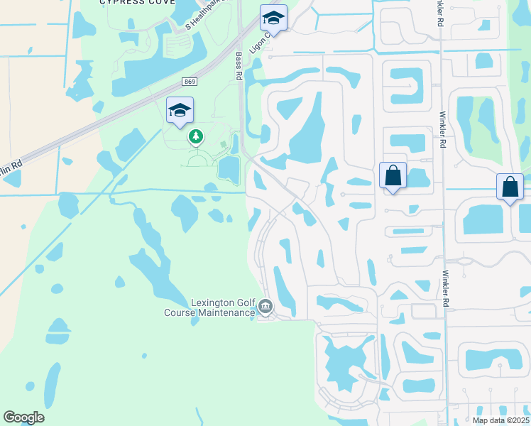 map of restaurants, bars, coffee shops, grocery stores, and more near 16411 Millstone Circle in Fort Myers