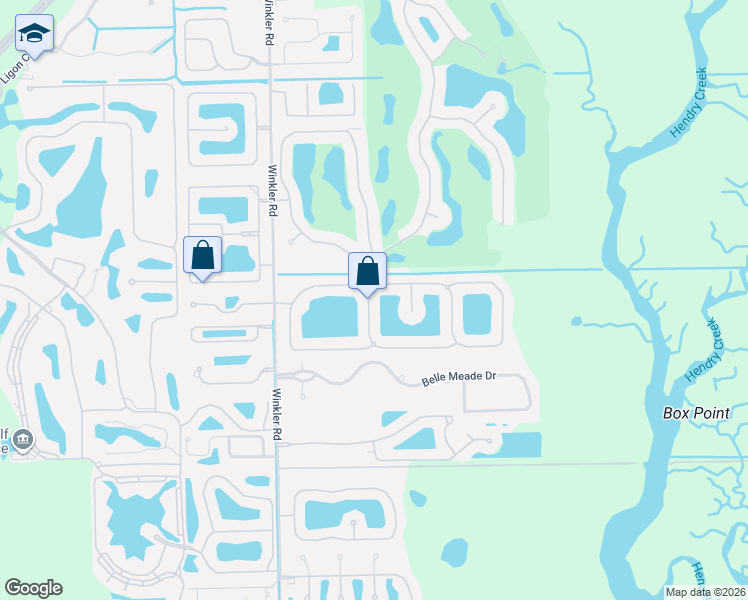 map of restaurants, bars, coffee shops, grocery stores, and more near 8314 Sumner Avenue in Fort Myers