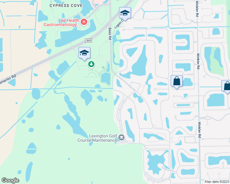 map of restaurants, bars, coffee shops, grocery stores, and more near 9291 Bayberry Bend in Fort Myers
