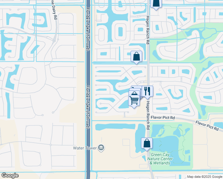 map of restaurants, bars, coffee shops, grocery stores, and more near 7811 Lando Avenue in Boynton Beach