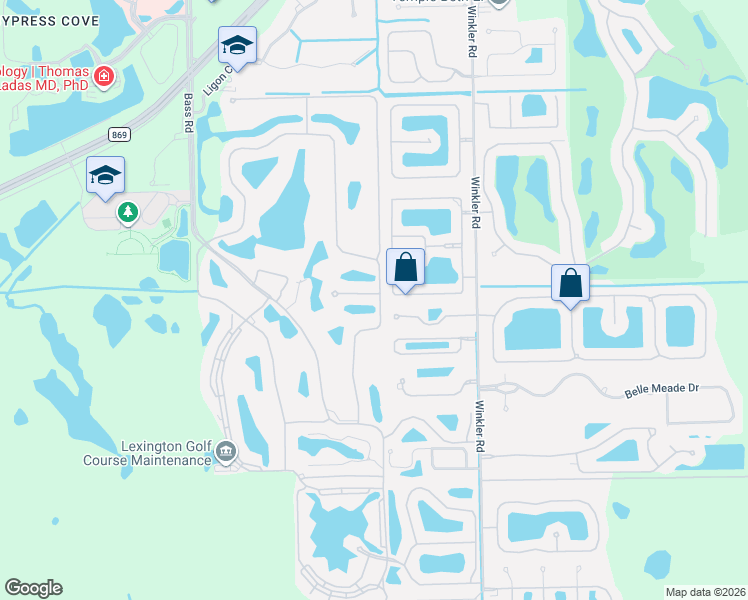 map of restaurants, bars, coffee shops, grocery stores, and more near 9121 Cherry Hill Court in Fort Myers