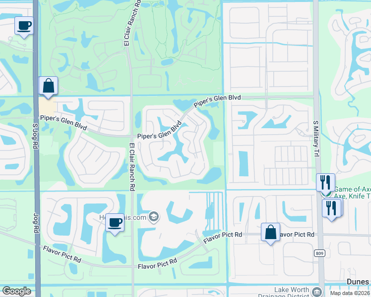 map of restaurants, bars, coffee shops, grocery stores, and more near 12283 Forest Greens Drive in Boynton Beach