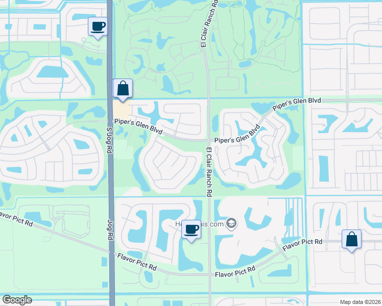 map of restaurants, bars, coffee shops, grocery stores, and more near 6071 Hook Lane in Boynton Beach