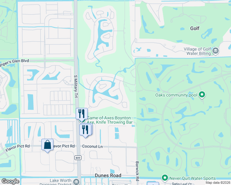 map of restaurants, bars, coffee shops, grocery stores, and more near 4915 King Palm Circle in Boynton Beach