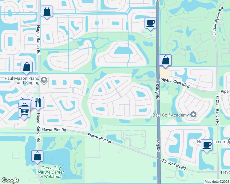 map of restaurants, bars, coffee shops, grocery stores, and more near 6846 Camille Street in Boynton Beach