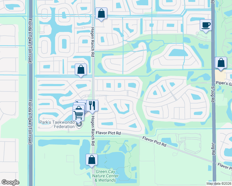 map of restaurants, bars, coffee shops, grocery stores, and more near 7353 Lugano Drive in Boynton Beach