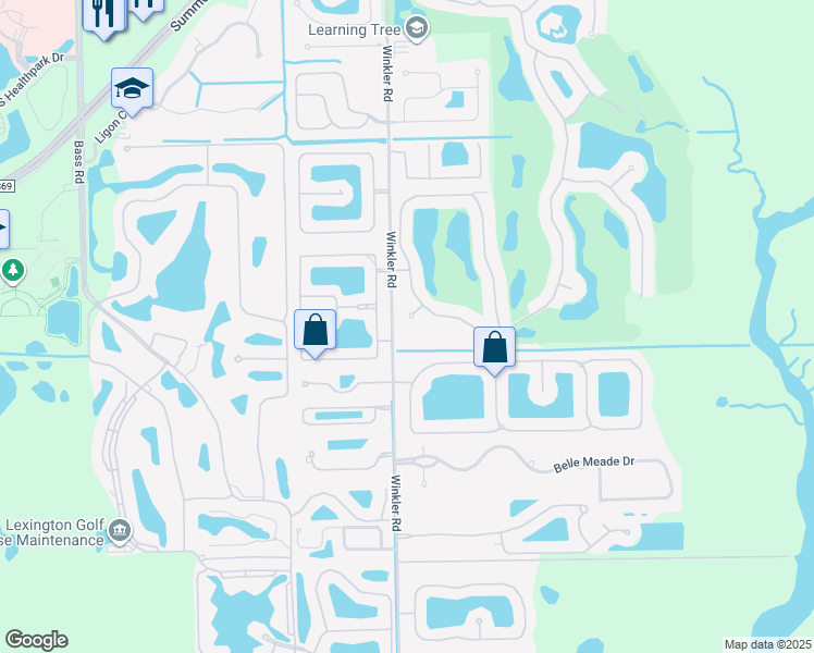 map of restaurants, bars, coffee shops, grocery stores, and more near 8871 King Henry Court in Fort Myers