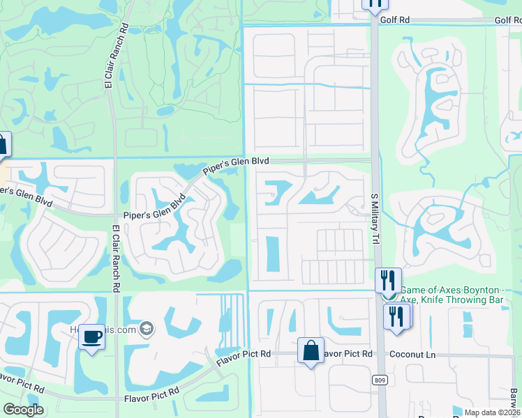 map of restaurants, bars, coffee shops, grocery stores, and more near 12078 Roma Road in Boynton Beach