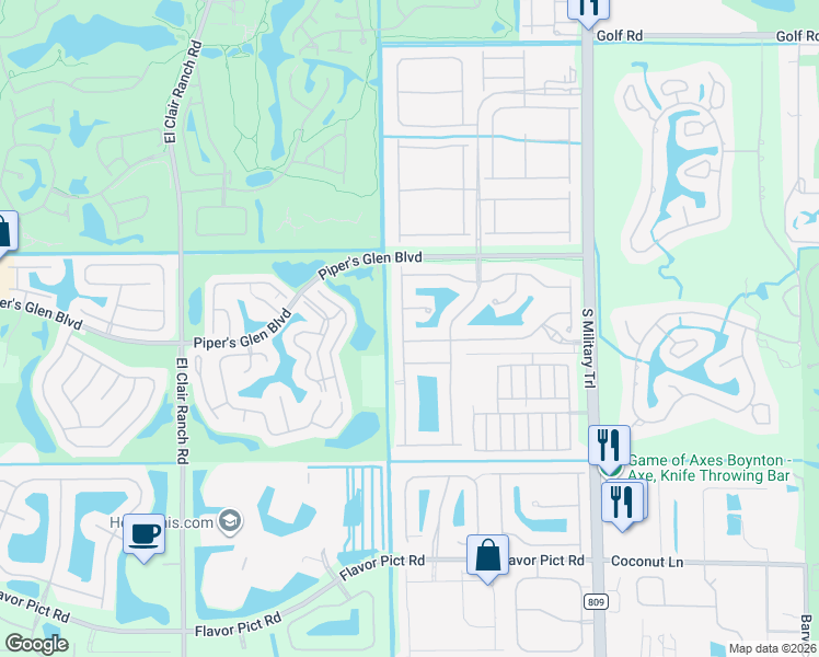 map of restaurants, bars, coffee shops, grocery stores, and more near 12078 Roma Road in Boynton Beach