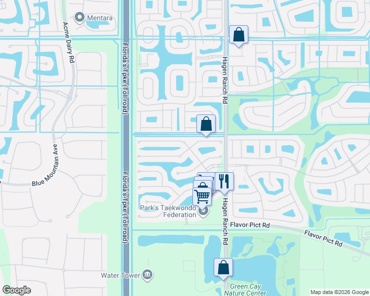 map of restaurants, bars, coffee shops, grocery stores, and more near 7713 Rinehart Drive in Boynton Beach